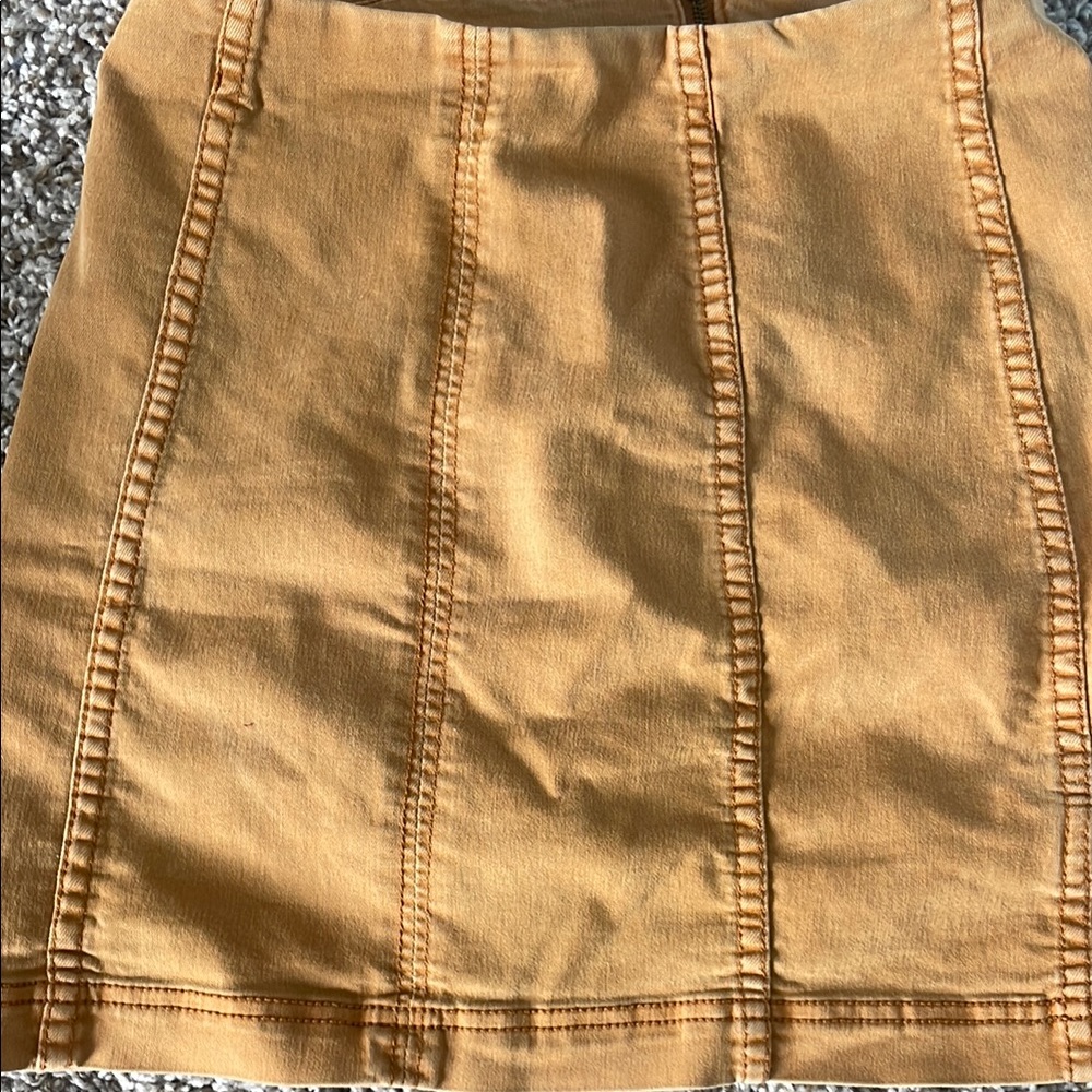 Tan Mini Skirt